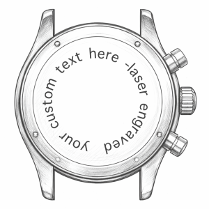 Alternative view of Classic Stainless Steel Quartz Watch Japan Movement- Custom Engraved