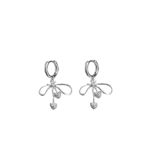 Dancing Heart Bow Earrings