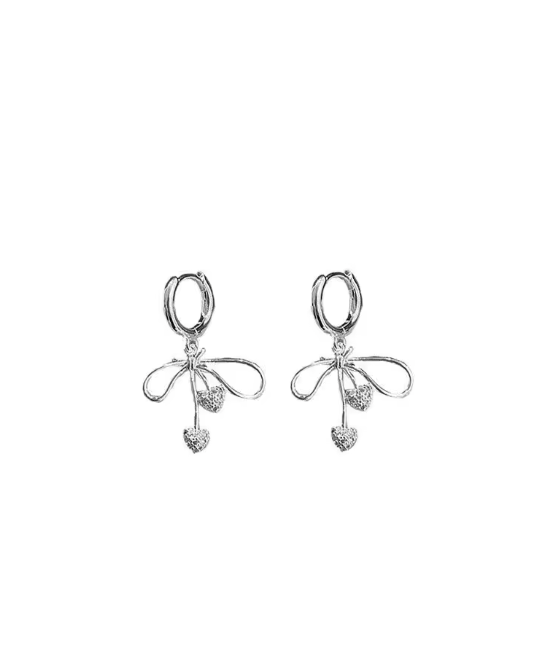 Dancing Heart Bow Earrings