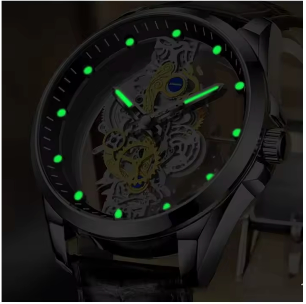 Fashionable Casual Men's watch Hollow Transparent Waterproof Night Light - Image 2