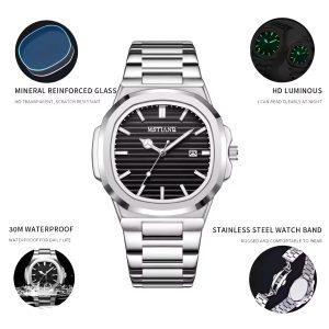 Alternative view of Stainless Steel Classic Link Watch - Custom Engraved