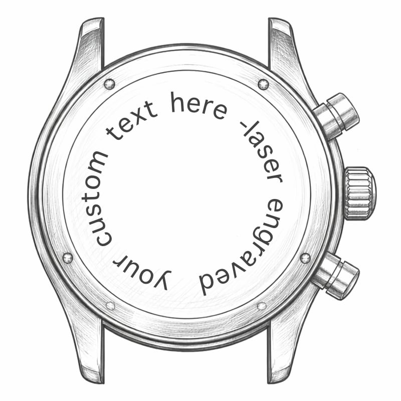 Quartz Watch with Metallic Bracelet and Date Display - Custom Engraved - Image 4