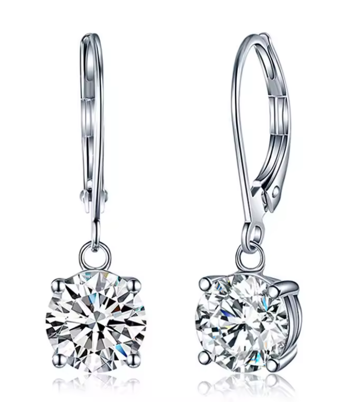 Classic Round Brilliant Drops Earrings