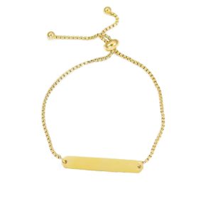 The Signature Adjustable Bar Bracelet - Custom Engraved