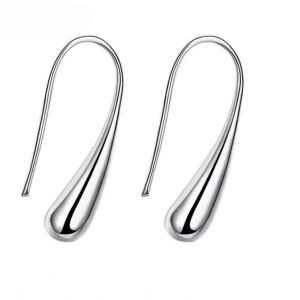 925 Sterling Silver Water Droplets/Raindrops Stud Earrings For Woman Wedding Engagement Fashion Party Charm Jewellery